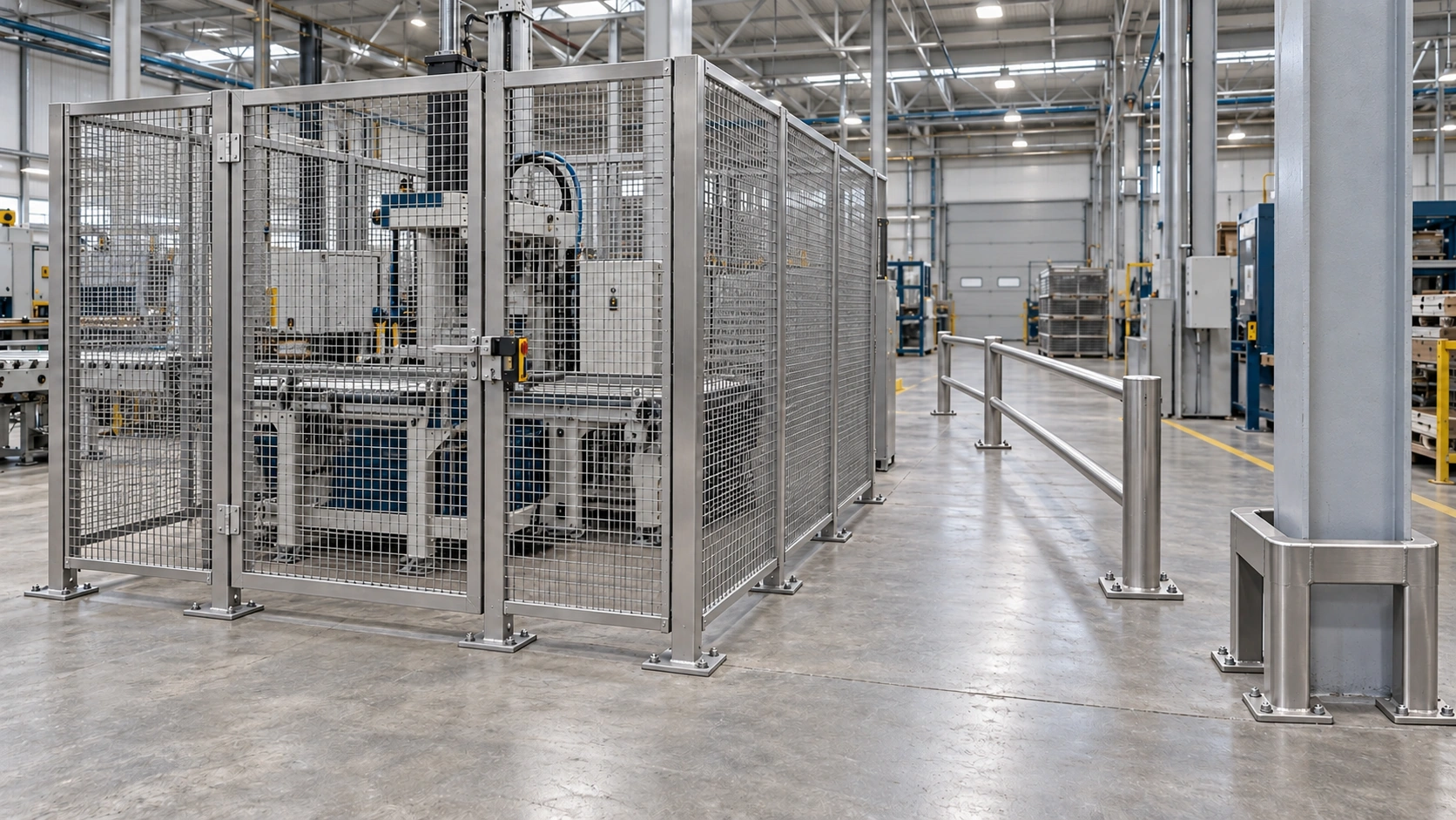 Guardas y protecciones metálicas para maquinaria industrial